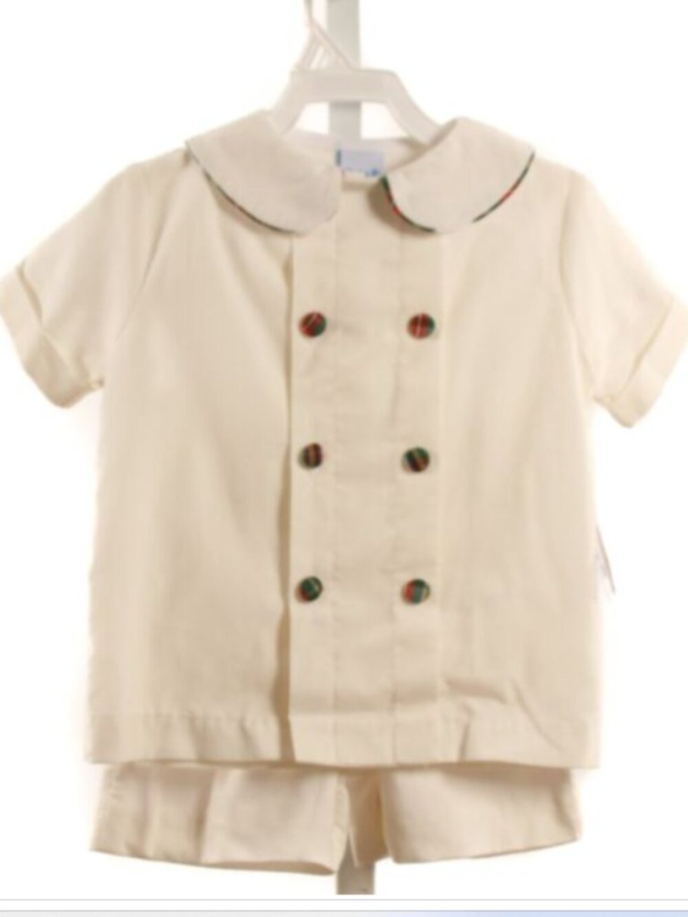 NEW BAILEY BOYS WHITE CORDUROY 2-PIECE DRESSY OUTFIT Dressy Short Set 2T plaid